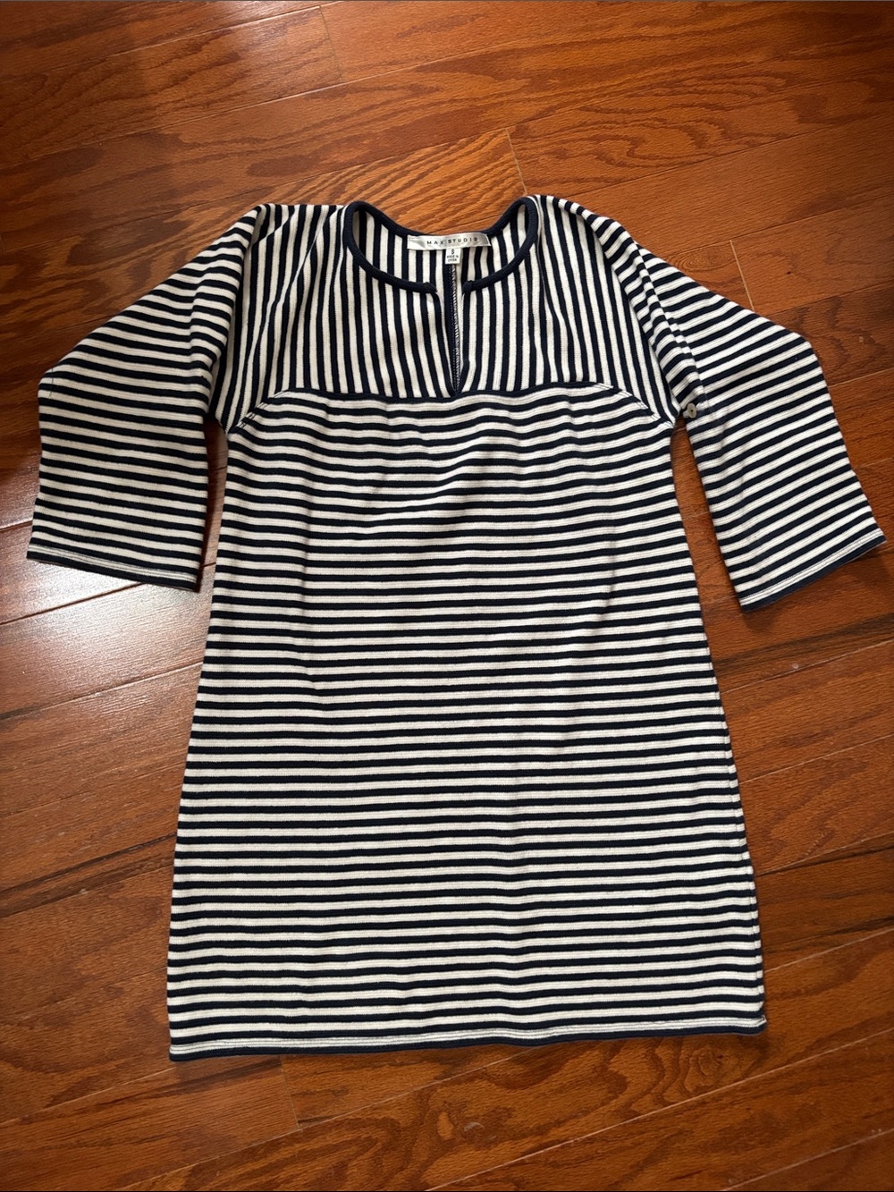 Striped Navy and White Dress